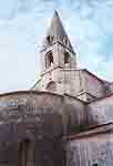 Le chevet et le clocher de l'abbatiale